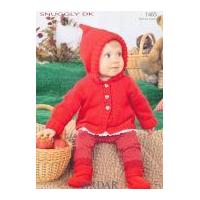 Sirdar Baby Red Riding Hood Coat & Booties Knitting Pattern 1465 DK