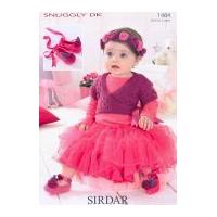 Sirdar Baby Sugar Plum Fairy Cardigan, Headband & Shoes Knitting Pattern 1464 DK