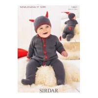 Sirdar Baby Devil All-in-One & Hat Knitting Pattern 1461 DK