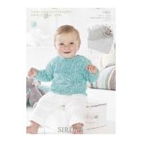 Sirdar Baby Sweater & Blanket Baby Crofter Knitting Pattern 1451 DK