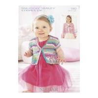 Sirdar Baby Cardigans Smiley Stripes Knitting Pattern 1443 DK