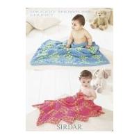 Sirdar Baby Blankets Snowflake Knitting Pattern 1433 Chunky