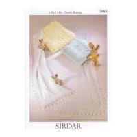 Sirdar Baby Shawls & Blankets Knitting Pattern 3983 3 Ply, 4 Ply, DK