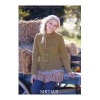 Sirdar Ladies Jacket Harrap Tweed Knitting Pattern 7481 DK