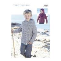 Sirdar Boys Hooded Sweaters Tiny Tots Knitting Pattern 4498 DK