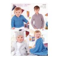 Sirdar Baby Sweater, Hat & Blanket Knitting Pattern 4590 DK
