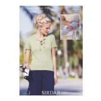 Sirdar Ladies Top & Gloves Cotton Knitting Pattern 7310 4 Ply