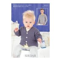 Sirdar Baby Sweater & Cardigan Knitting Pattern 4520 DK