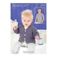 sirdar baby sweater cardigan knitting pattern 4520 dk