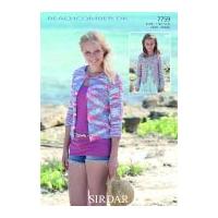 Sirdar Ladies & Girls Cardigans Beachcomber Knitting Pattern 7759 DK