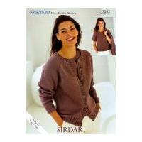 Sirdar Ladies Top & Cardigan Twin Set Wash 'n' Wear Knitting Pattern 5052 DK