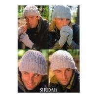 sirdar mens hats gloves country style knitting pattern 8311 4 ply