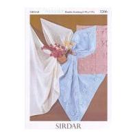 sirdar baby shawls blankets knitting pattern 3266 3 ply 4 ply dk