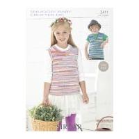 Sirdar Childrens Tank Tops Baby Crofter Knitting Pattern 2411 DK