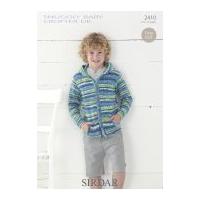 Sirdar Boys Hooded Jacket Baby Crofter Knitting Pattern 2410 DK