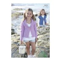 Sirdar Girls Jacket & Waistcoat Supersoft Knitting Pattern 2409 Aran