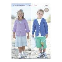Sirdar Childrens Cardigans Country Style Knitting Pattern 2404 DK