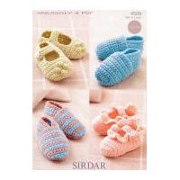 Sirdar Baby Shoes Crochet Pattern 4509 4 Ply