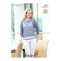 Sirdar Ladies Top Firefly Knitting Pattern 9834