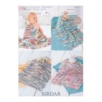 Sirdar Baby Blankets Baby Crofter Crochet Pattern 4451 DK