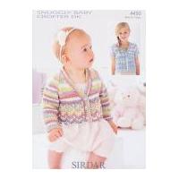 Sirdar Baby Cardigans Baby Crofter Knitting Pattern 4450 DK