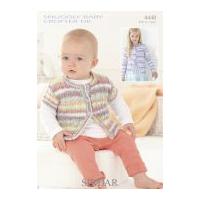 Sirdar Baby Cardigans Baby Crofter Knitting Pattern 4448 DK