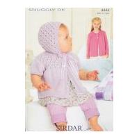 Sirdar Baby Cardigans & Bonnet Knitting Pattern 4444 DK