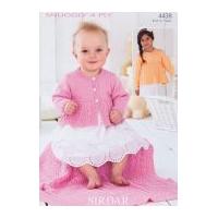 sirdar baby cardigans blanket knitting pattern 4438 4 ply