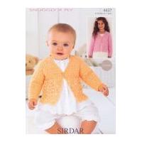 sirdar baby cardigans crochet pattern 4437 4 ply