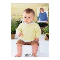 Sirdar Baby Sweaters Knitting Pattern 4430 DK