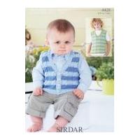 Sirdar Baby Tank Top & Waistcoat Knitting Pattern 4428 DK