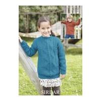 Sirdar Childrens Sweaters Supersoft Knitting Pattern 2392 Aran