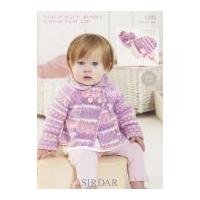 Sirdar Baby Coat, Bonnet & Booties Baby Crofter Knitting Pattern 1395 DK