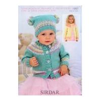 Sirdar Baby Cardigan & Hat Baby Crofter Knitting Pattern 1997 DK