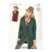 Sirdar Ladies & Girls Cardigans Click Knitting Pattern 9322 DK