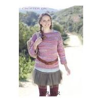 Sirdar Ladies Sweater Crofter Knitting Pattern 7165 DK