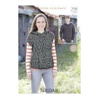 sirdar ladies mens hooded sweaters husky knitting pattern 7195 super c ...