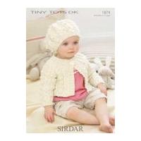 sirdar baby cardigan hat knitting pattern 1874 dk