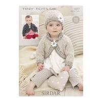 Sirdar Baby Cardigan & Hat Knitting Pattern 1877 DK