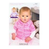 Sirdar Baby Cardigans Knitting Pattern 1947 DK
