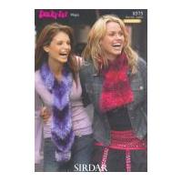 Sirdar Ladies Scarves Knitting Pattern 8575 DK