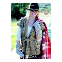 Sirdar Ladies Jacket Knitting Pattern 9063 Chunky