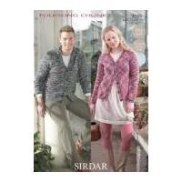 Sirdar Ladies & Mens Cardigans Knitting Pattern 9846 Chunky