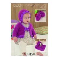 sirdar baby cardigans blanket bonnet shoes snowflake knitting pattern  ...