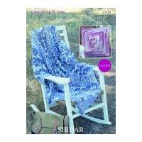 Sirdar Home Throw & Cushion Crofter Crochet Pattern 7703 DK