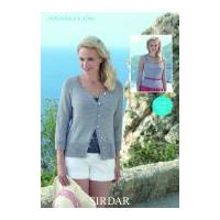 Sirdar Ladies Cardigan & Top Amalfi Knitting Pattern 7777 DK