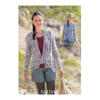 Sirdar Ladies Jackets Faroe Knitting Pattern 7027 Super Chunky