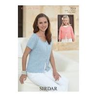 Sirdar Ladies & Girls Cardigans Ella Knitting Pattern 7019 DK