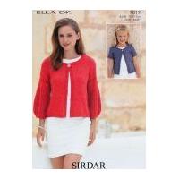 sirdar ladies girls cardigans ella knitting pattern 7017 dk