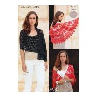 Sirdar Ladies Shawl & Wrap Ella Crochet Pattern 7015 DK